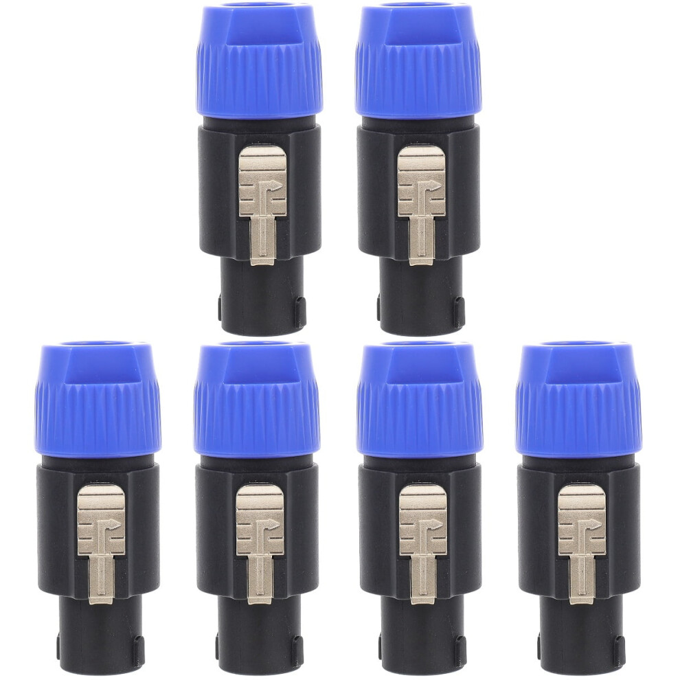 6 Pcs Speaker Wiring Horn Stage Loudspeaker Plug Audio Jack Connector Plastic Plugs Four-Core 9104899313997