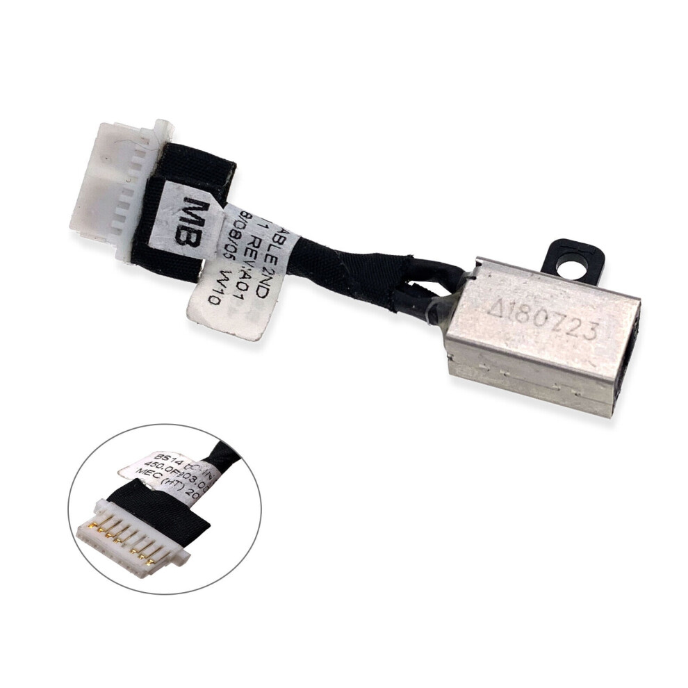 For Compatible With Dell Inspiron 14 5481 5482 Dc Jack Socket Cable Plug 450.0F903.0011 0Wjxd9 9104899315410