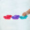Small boat train bath toy for babies, 5-pack, assorted 5