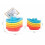Small boat train bath toy for babies, 5-pack, assorted 3