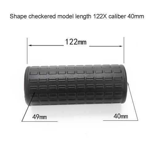 2Pcs Wheelbarrow Rubber Handles, Round Tubes Black Replacement Universal Handles