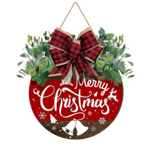 1PC Christmas Welcome Sign For Front Door Hanging Wooden Welcome Sign Christmas Decorations Winter Decor(11.8inch)