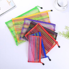6Pcs Bill Bags Money Bags Bank Deposit Money Bags Zipper Mesh Pouches Pencil Pouches Mesh Pen Bags