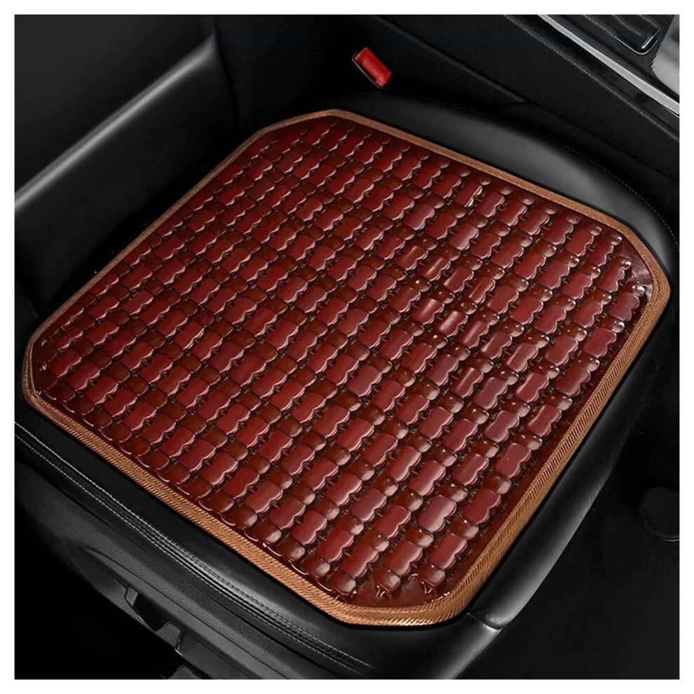 Breathable Bamboo Car Seat Cushion With Cooling And Antislip Design For Allseason Comfort, Brown 9113335474819