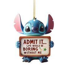 Stitch Lilo And Stitch Gifts for Girls, compatible with Car Decor for Women, Halloween Decor, New Acrylic 2D Flat Pendant