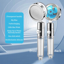 Handheld Shower Head, High Pressure Shower Heads Turbo Fan 360 Degrees Rotating, Hydro Jet Shower Head with 3 Mode Turbocharged Showerhead