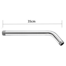 Stainless steel Shower Head Extension Arm Straight Angled Extra Hose Pipe Shower