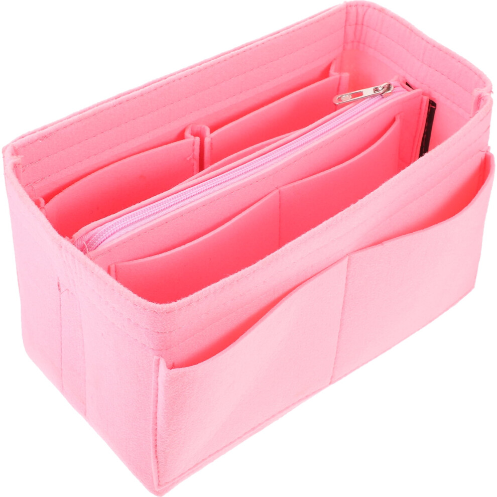 Guangmc Felt Bag Organizer with Zipper for Makeup & Care