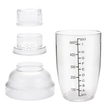 AIXING Cocktail Shakers Large Capacity with Measurements, Clear Shaker Cup Bottle Wine Mixer & Jigger for Bar Party Home Use