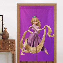 Rapunzel Door Curtain for Doorway, Pattern Print Blackout Privacy Window Curtain, Room Divider Curtain Tapestry Home Decor, 34" W X 56" L