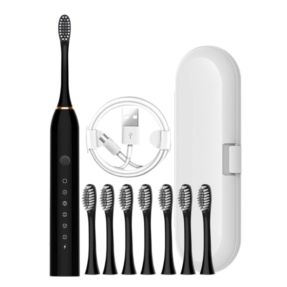 YOBOLK Electric Toothbrush with 8 Brush Heads & Toothbrush Box, 6 Modes, IPX7 Waterproof - Compatible with Replacement Heads