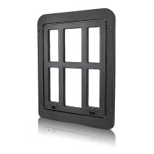 Pet Flap for Fly Screen Dog Flap with Magnets Cats Flap Fly Screen Door Easy Installation for Cats/ Dog Black