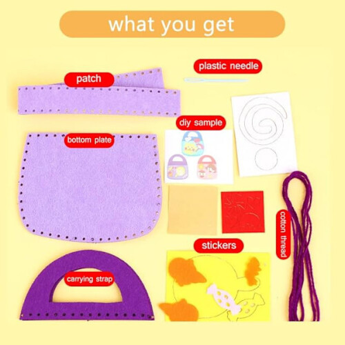 6-pack sewing kit for kids, beginners, DIY handbag set, 6 m 2