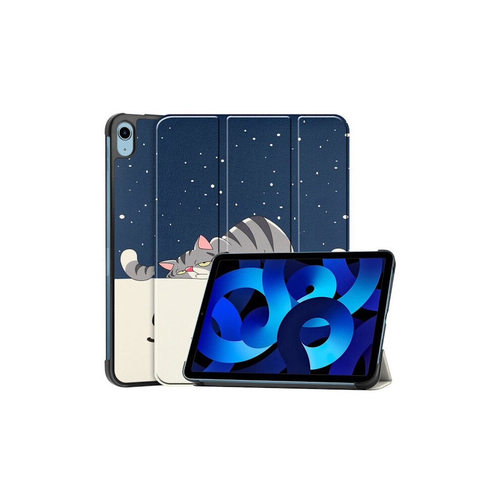 Compatible With Ipad 10.9 2022 (10Th Gen) Case Tri-Fold Cat 9499224765511