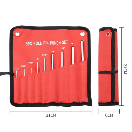 Roll Pin Punch Set With Storage Pouch Smithing Punch Removing Repair Tools 2