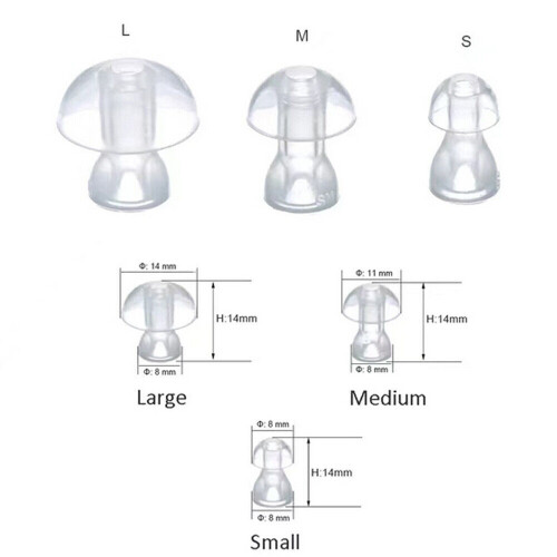 30pcs Hearing Aid Ear Tips Domes Silicone Earplug Replacement Ear Plug Tips 2