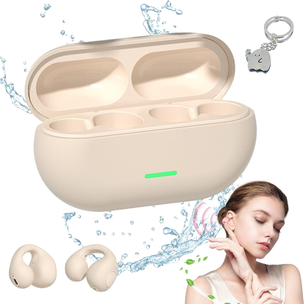 Showerpods, Waterproof Shower Earbuds With Bone Conduction, Noise Canceling Bluetooth 5.3 Clip On Headphones, Compatible With Solsounds (Off-) White 9353595266032