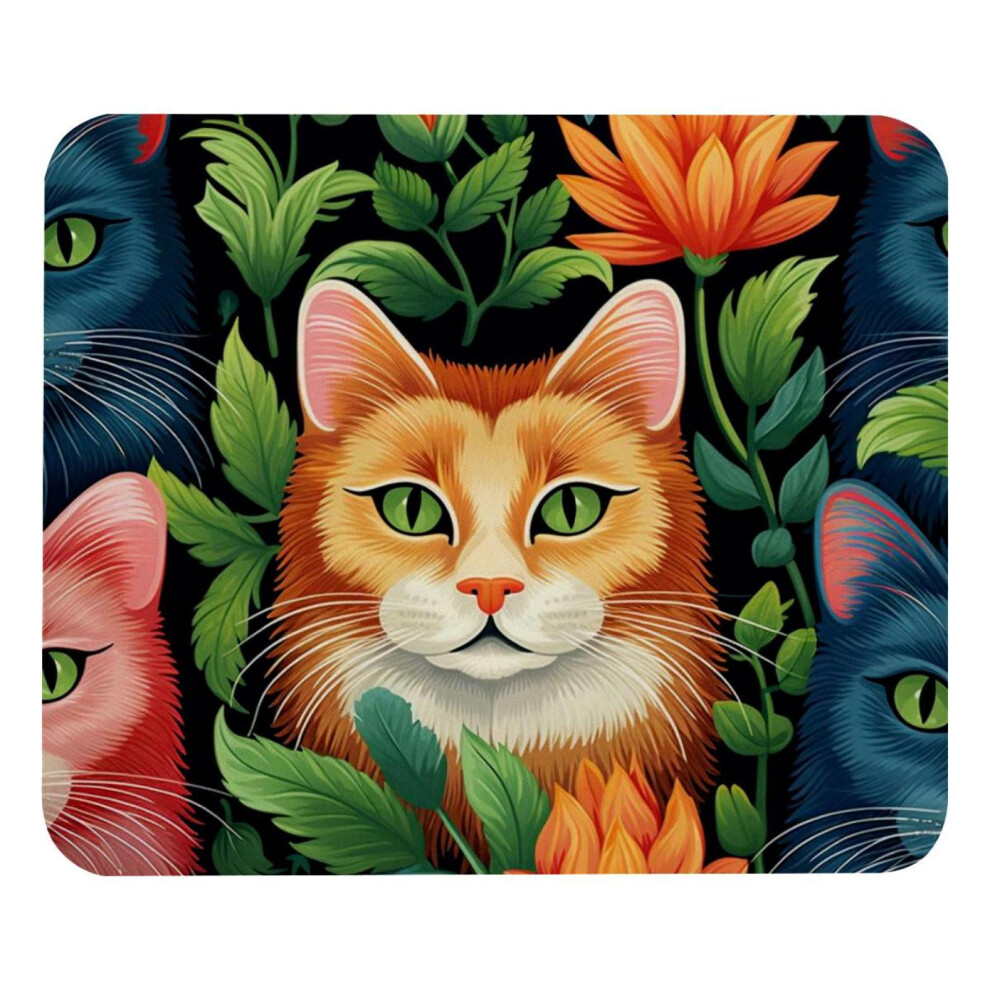 Spring Cats C Mouse Pad 8.3''X9.8'' With Non-Slip Rubber Base, Compatible With Laptop, Gaming, School, Office 9353595266087