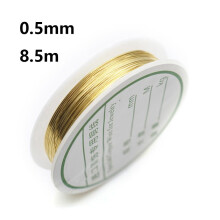 1 Roll Line Gold Silver Copper Color DIY Accessories Bracelet String Jewelry Making Beading Wire Copper Wire Beading Cord GOLD 0.5MM