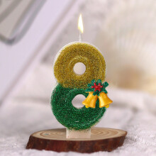 Racsoh 5 To 9 Christmas Bells Invention Digital Candle Cake Birthday Decoration Candle Digital Desktop Decoration Festival Mood Ornament