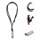 2pcs Vintage Harmonica Shape Necklaces Miniature Harmonica Hanging Pendants 4