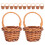 12pcs Mini Rattan Picnic Baskets for Drinks, Candy, Eggs, Flowers, and More 1