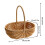 Keeplus Large Multipurpose Woven Basket with Handle, Compatible with Fruit, Wine, Picnic, Decoration 3