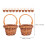 12pcs Mini Rattan Picnic Baskets for Drinks, Candy, Eggs, Flowers, and More 4