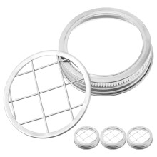 Flower Vases Mason Jar Flower Grid Mason Jar Flower Arrangement Lid Metal Vase Stainless Steel