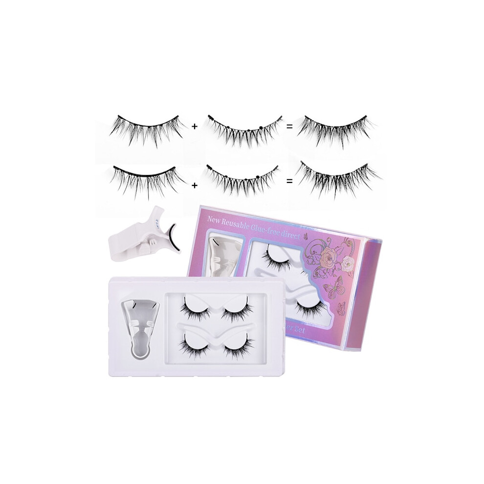 New European and American magnetic false eyelashes, upgraded positioning magnet eyelash set, thick eyelash set CT08-4