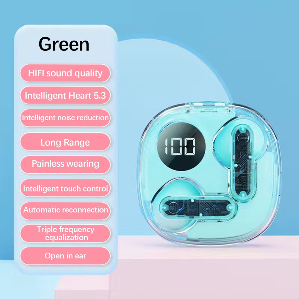 Avtoify Wireless Tooth Headset In-Ear Headset Sports Gaming Headset Smartphone Headset Noise Canceling Headset Blue 9448990300419