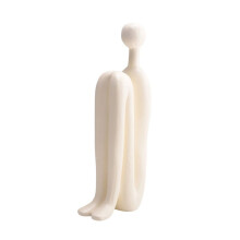 Decorative Bookends for Heavy Books, Statue Book Holders for Shelves & Office Desk White