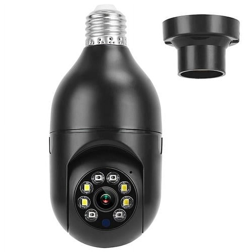 E27 Wifi Bulb Camera 1080P Fhd Wifi Ip Pan Tilt Security Surveillance Camera With Two-Way Audio Night Vision Motion Detection Function App Control 9450273669861