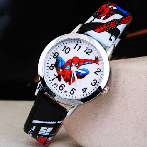 Spiderman quartz watch for children black