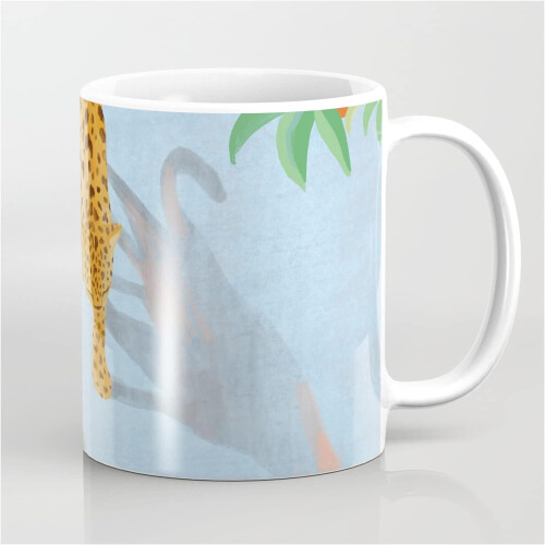 Large White Blood Cell Pattern Coffee Mug Ceramic Tea Cups 11 OZ Mugs