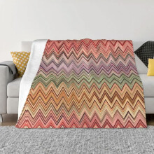 Zig Zag Stripes Red Black White Gray Blanket Flannel Fleece Zigzag Geometric Throw Blankets for Car Bedding Sofa Bedspreads