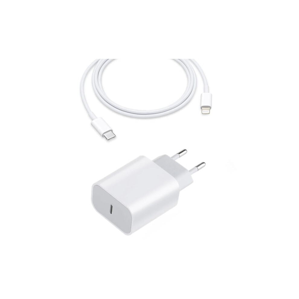 Compatible With Iphone Fast Charger 20W Adapter + 1 Meter Usb C To Lightning 9555307225010