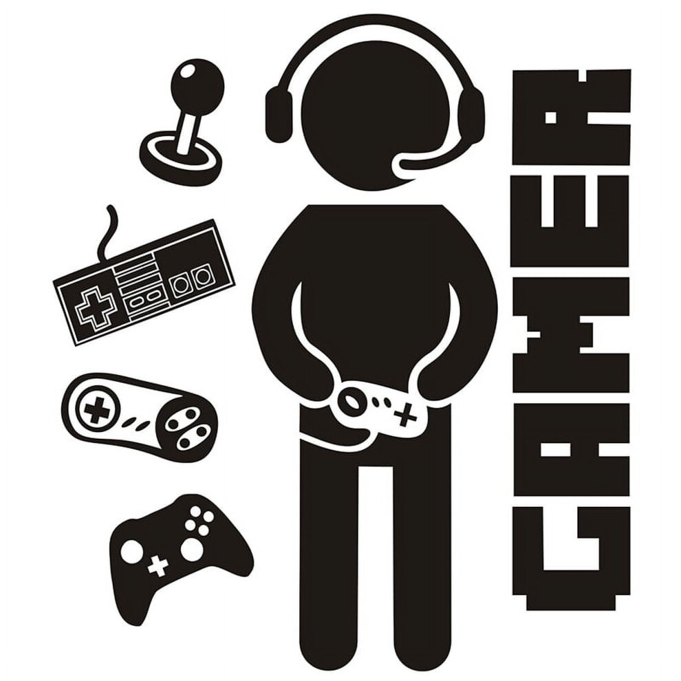 Gamer Decals For Room Game Wall Sticker For Kids Room Bedroom Playroom Wall Decor 9555307225324
