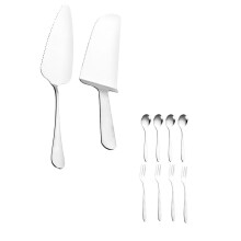 Cake Spatula Spoon Fork Slicer Egg Baking Pan Stainless Fondant Scraper Fruit Dessert Eating Tool