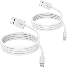 [2-Pack] 1m MFi Certified Lightning to USB Cable compatible with iPhone 12/11/X/XR/XS Max/8/7/6, iPad 5S/SE