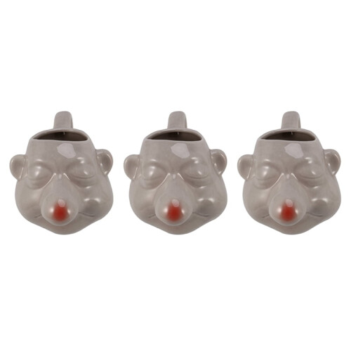 3X Cermic Big Nose Egg Divider Cartoon Egg Yolk Separators Handle Filter Baking Tool Egg Holder for Kitchen