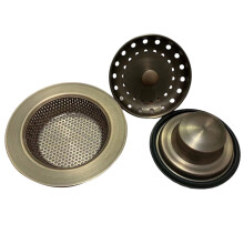 Joyfeel 3 Pcs Sink Filter Stainless Steel Drain Strainer Set Wear-Resistant Sink Drain Cover Mesh Sink Stopper with Plug Debris Collector for Kitchen