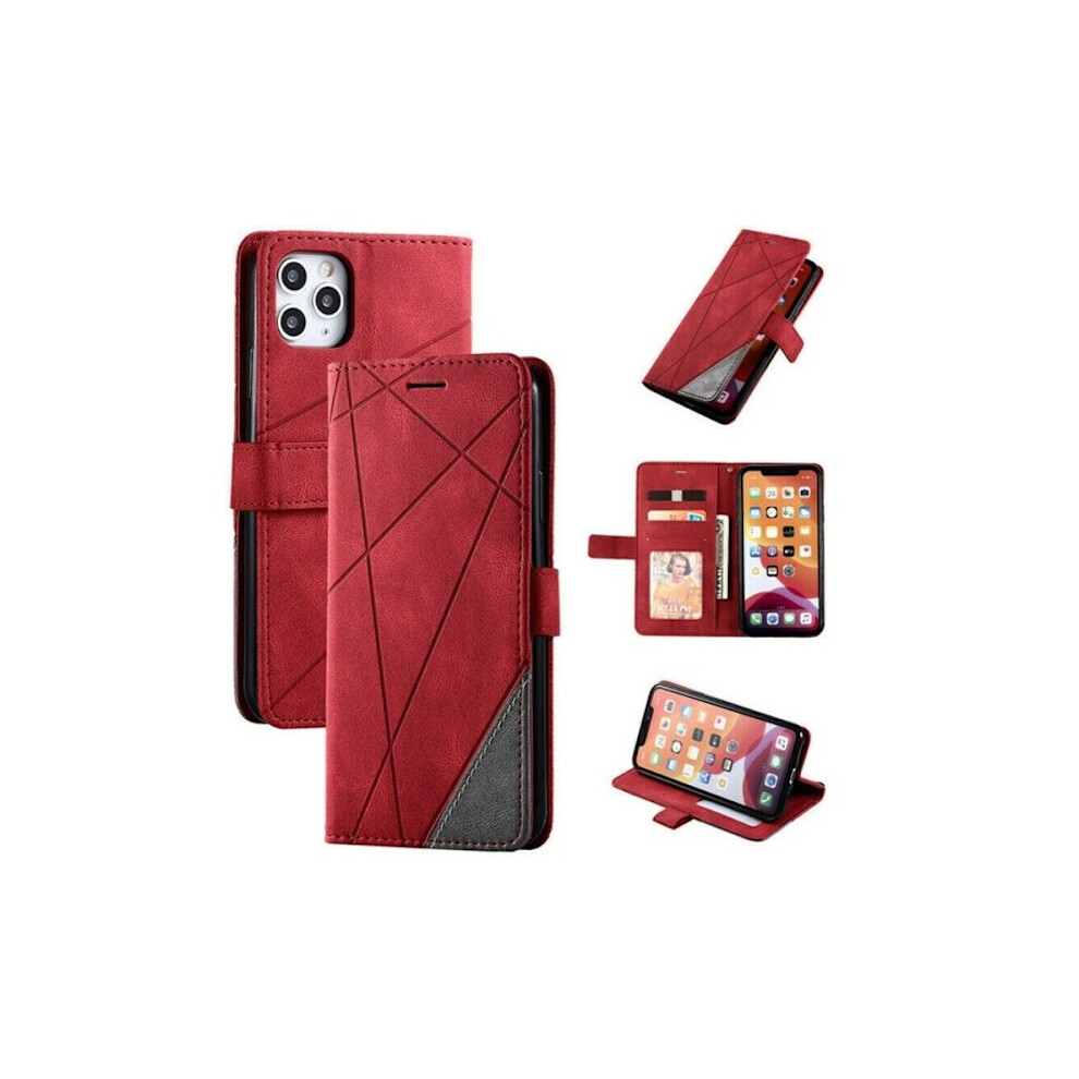 Mobile Case With 3 Card Slots For Compatible With Iphone 12 Mini, Red 9402001847188