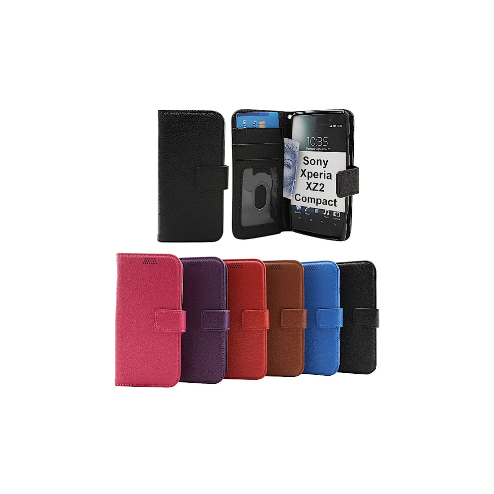 New Standcase Wallet Compatible With Sony Xperia Xz2 Compact (H8324) Black 9402001847409