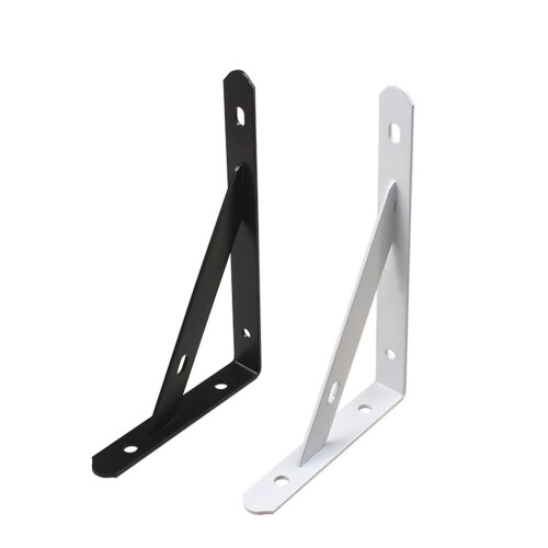 2 x Metal Shelf Bracket L Shape Thickened Corner Brace Shelf Right Angle Bracket 1