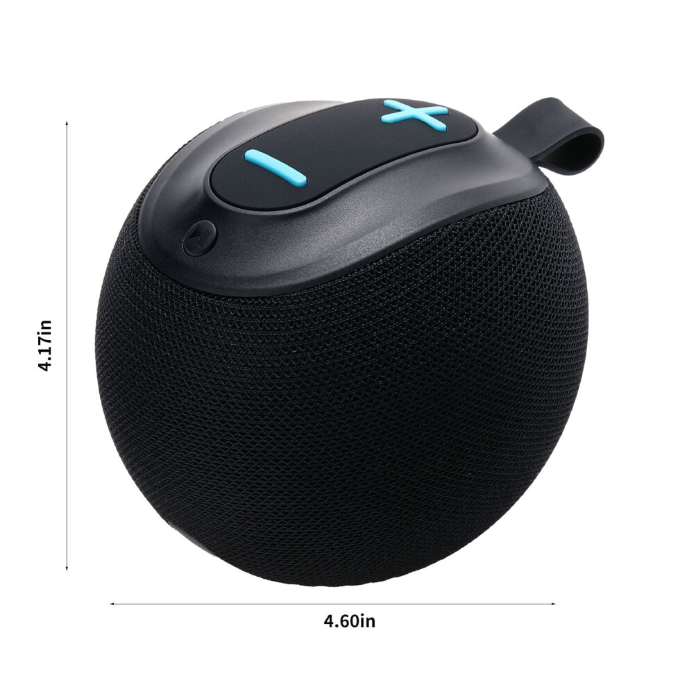 Paveos Round Ball Portable Bluetooth Speaker, 2 Channel Wireless Subwoofer, Outdoor Use, Gift For Elderly, Black 9558633663051