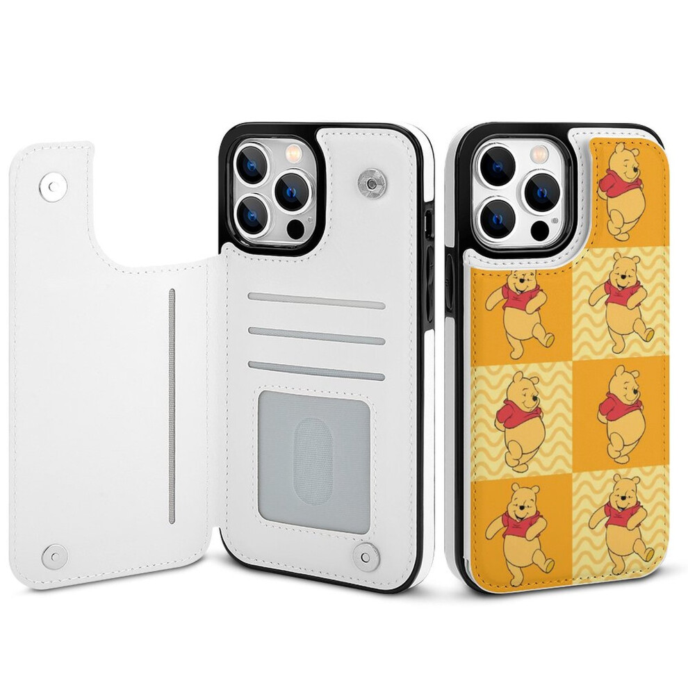 Winnie The Pooh Compatible Iphone 14 Pro Max Wallet Case With Card Holder, Pu Leather Folio, Shockproof Cover For Women & Girls 9558633663495