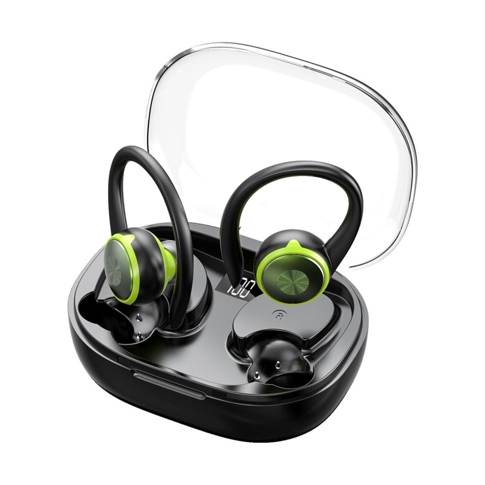 Tarmeek Bluetooth 5.3 Earphones, Intelligent Display, Noise Reduction, High Sound Quality, Wireless Sports Ear Hook Headset For Kids Adults 9558633663150