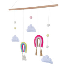 Rainbow Felt Pendant, Cloud Wall Hanging for Baby Nursery Room Decor, Ceiling Decoration Ornament Textile