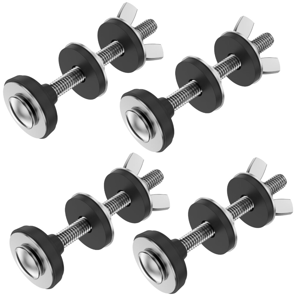 Qenwkxz 4Pcs Universal Toilet Tank To Bowl Bolts Kit, Heavy Duty With Stainless Steel & Rubber Washers, Compatible With Standard Toilets 9558633665789
